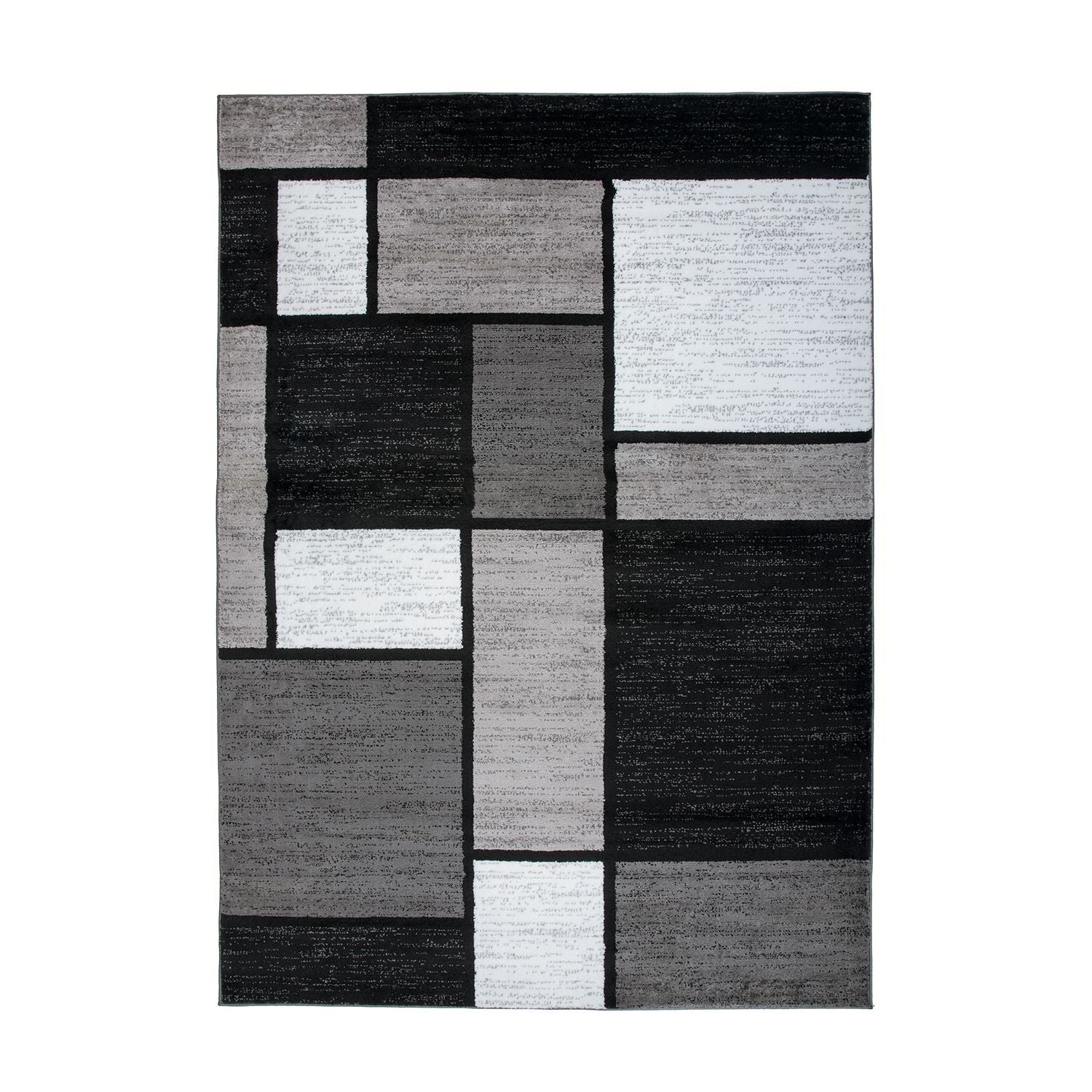 Contemporary Modern Boxed Color Block Area Rug