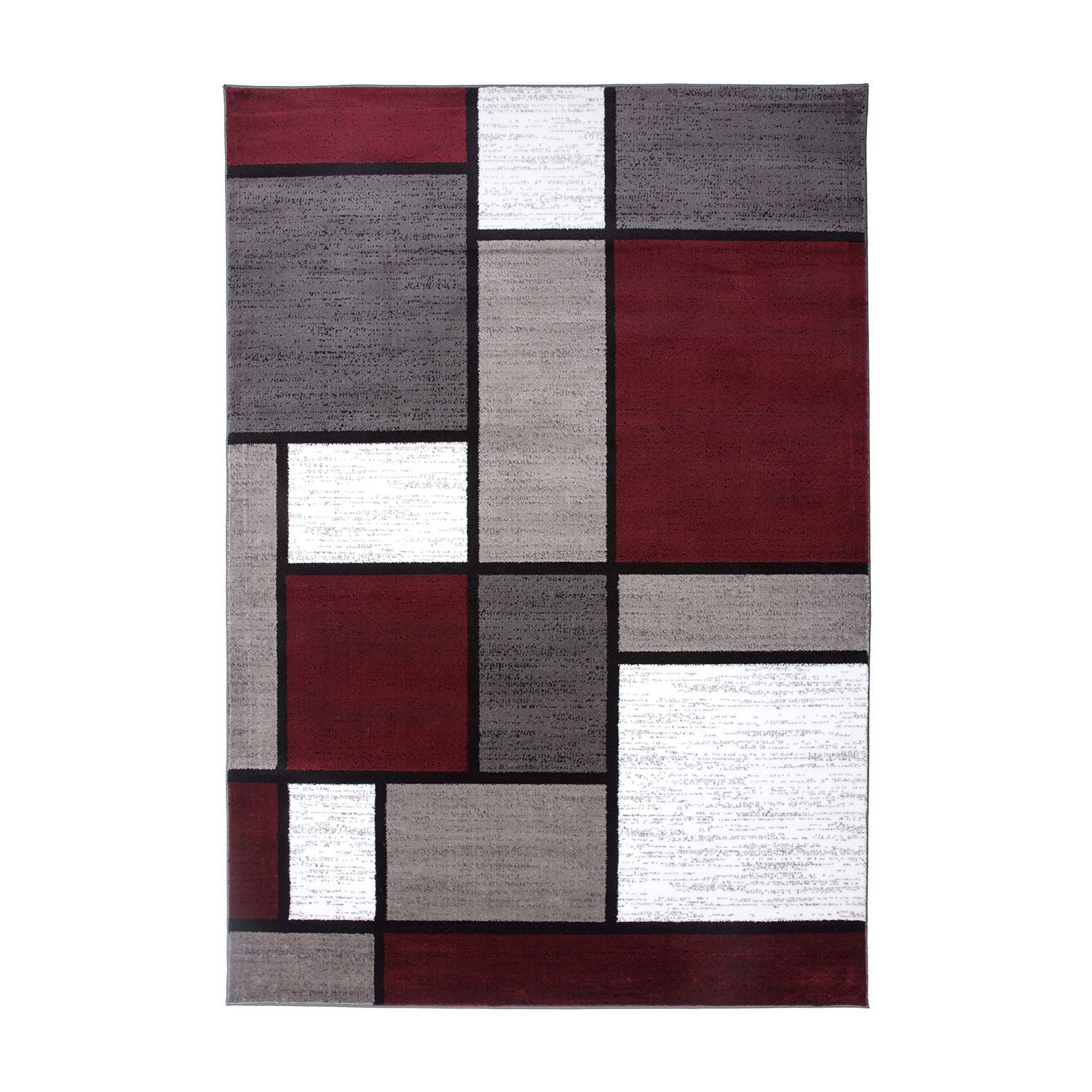 Contemporary Modern Boxed Color Block Area Rug