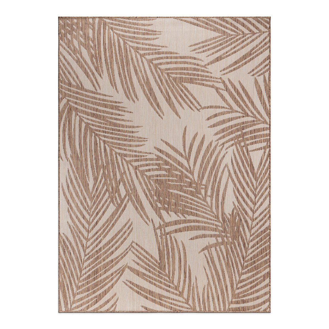 Contemporary Distressed Leaves Textured Flat Weave Indoor/Outdoor Area Rug