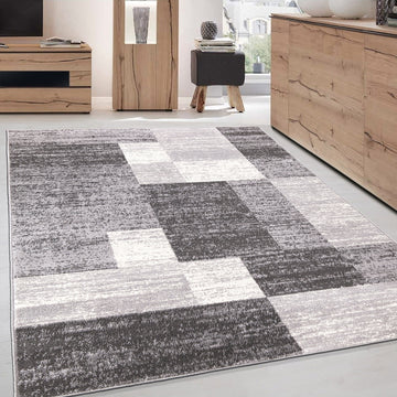 Modern Geometric Boxes Area Rug