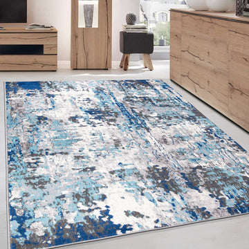 Distressed Modern Abstract Area Rug