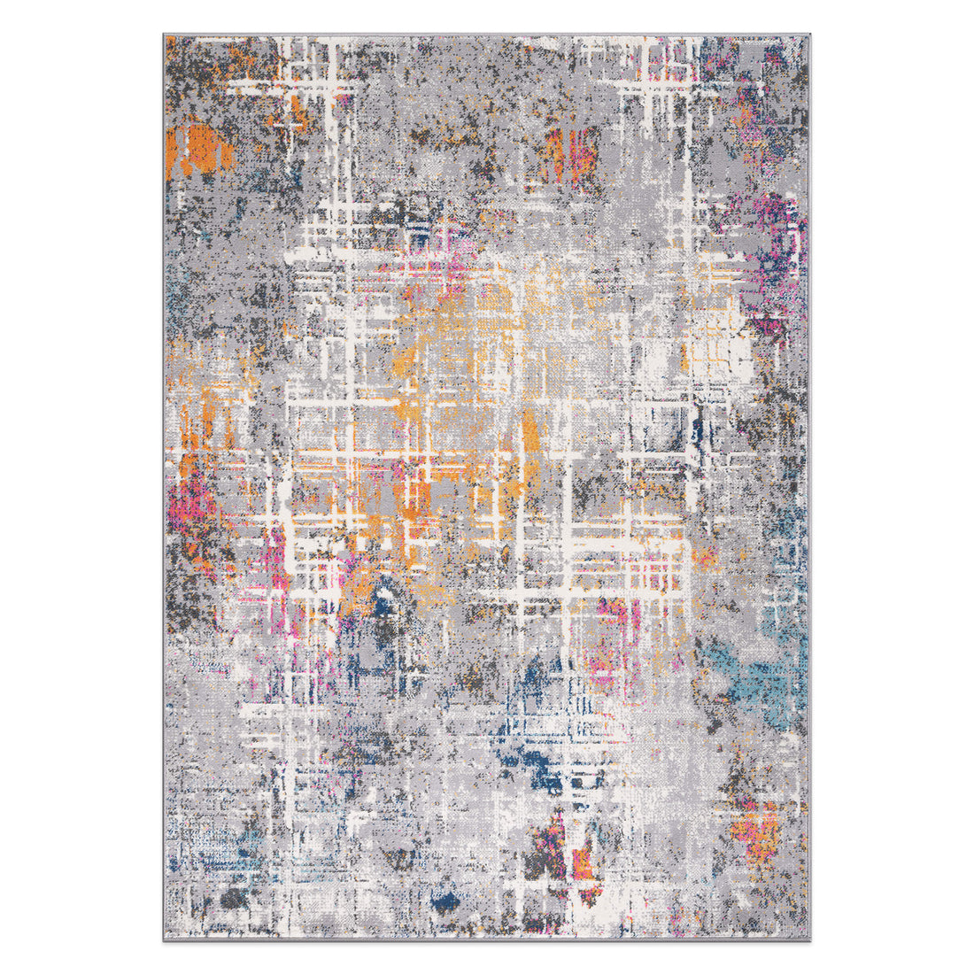 Distressed Abstract Stain Resistant Soft Area Rug