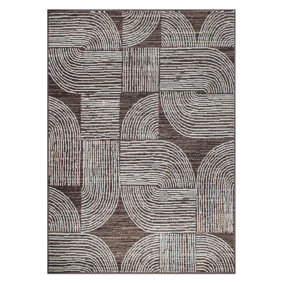 Geometric Arch Area Rug - BROWN 7'10"x10'