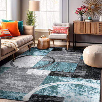 Abstract Circle Area Rug