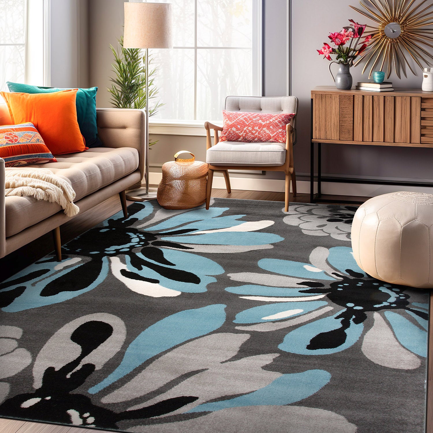 Contemporary Floral Rug - Modern Elegance & Tranquility - World Rug ...
