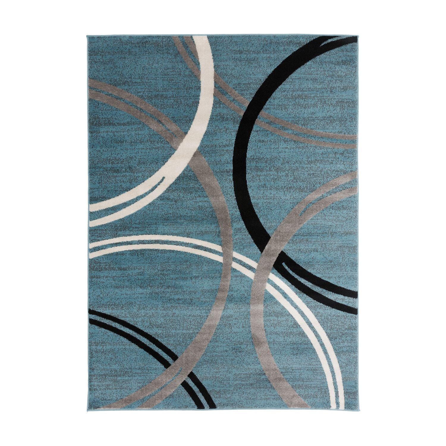 Contemporary Abstract Circles Design Area Rug