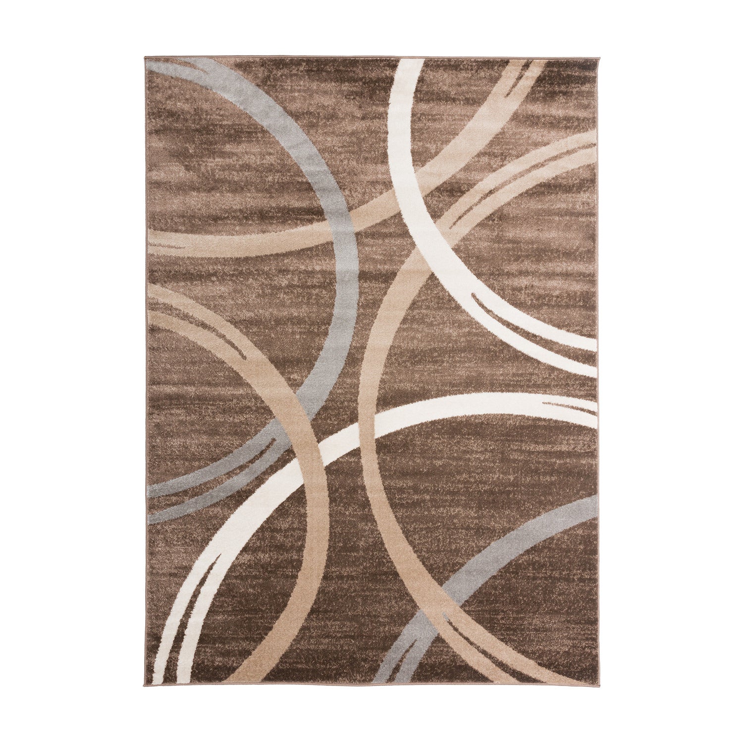 Contemporary Abstract Circles Design Area Rug