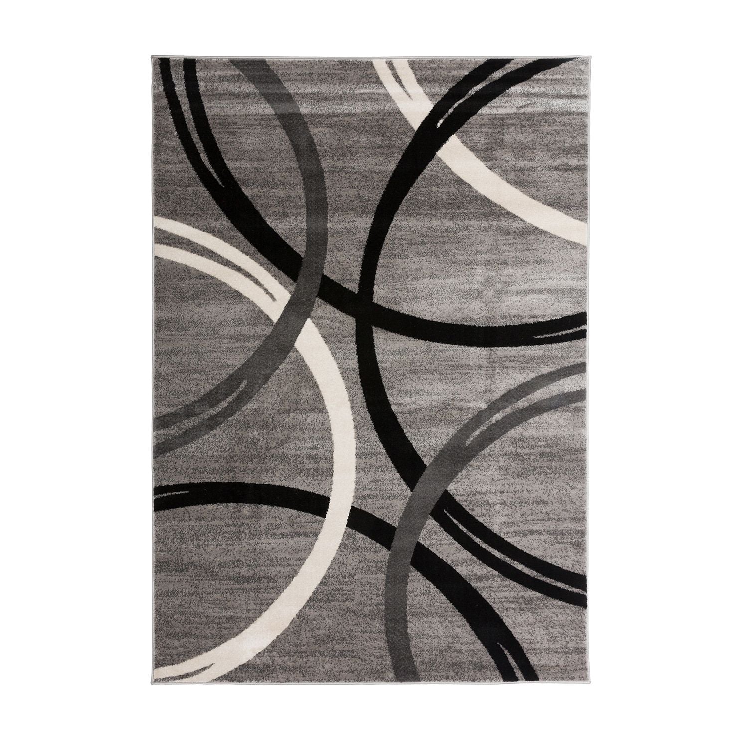 Contemporary Abstract Circles Design Area Rug