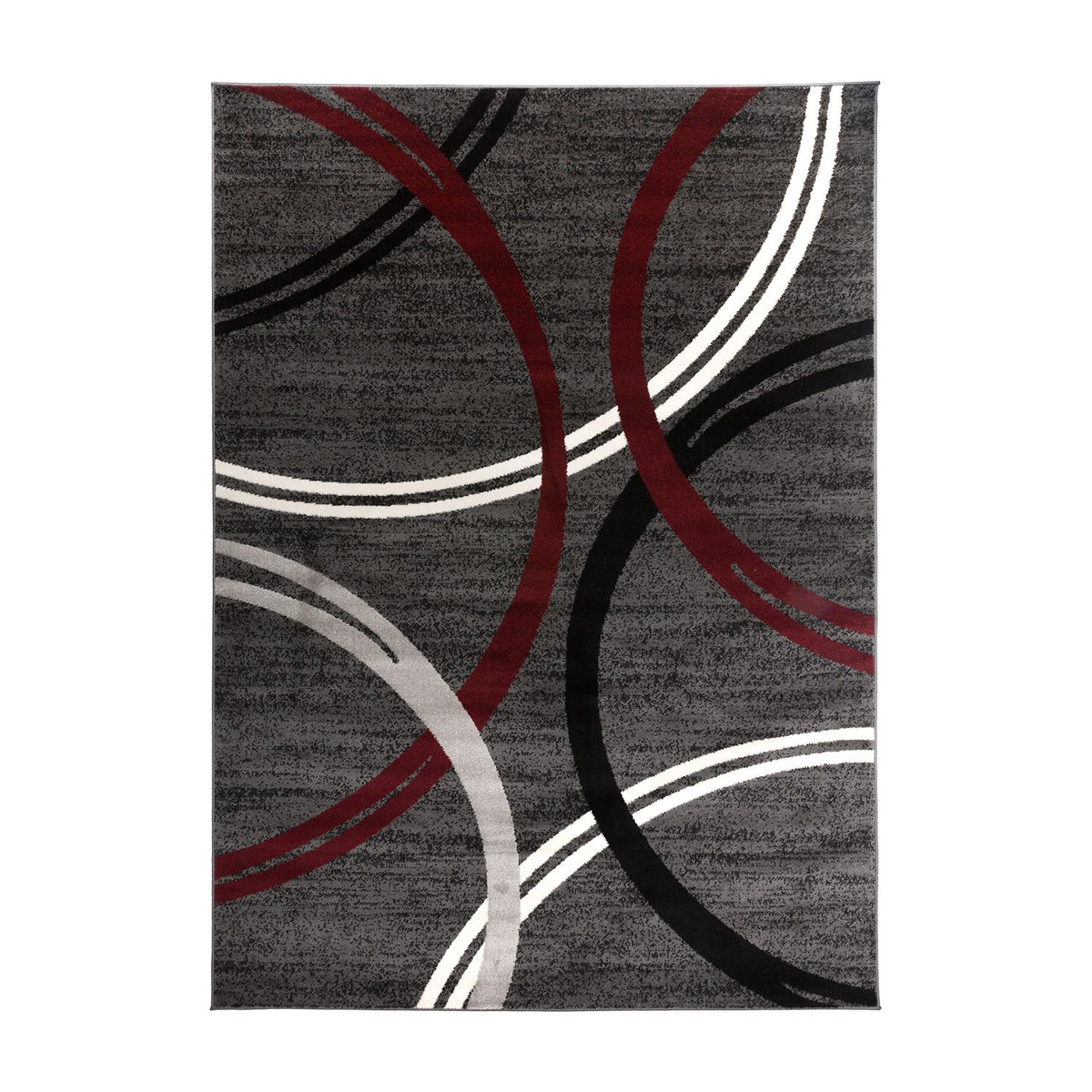 Contemporary Abstract Circles Design Area Rug