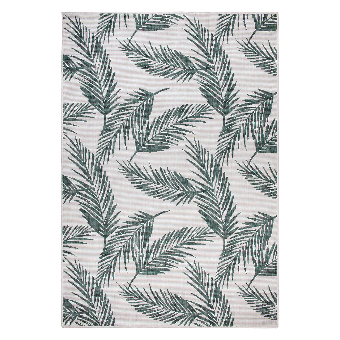 Nature Inspired Floral Leaves Reversible Indoor/Outdoor Area Rug