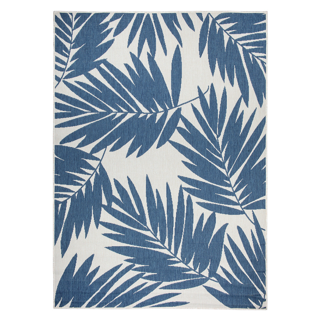 Contemporary Floral Leaves Nature Inspired Reversible Indoor/Outdoor Area Rug