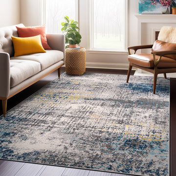 Geneva Contemporary Distressed Absract Area Rug