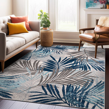 Edinburgh Floral Leaves Area Rug