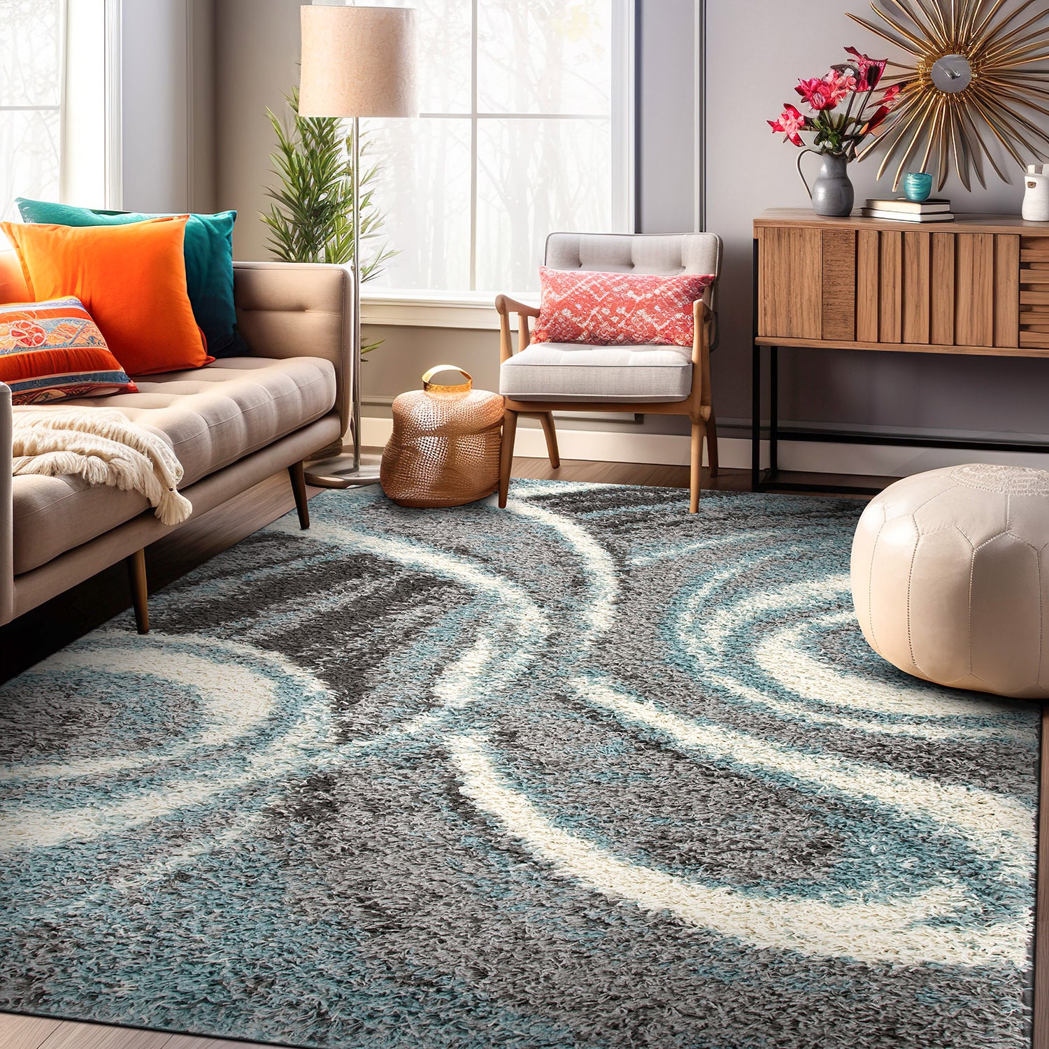 Contemporary Cozy Plush Shag Area Rug