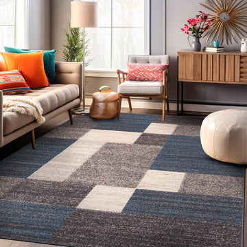 Modern Boxes Design Non-slip (Non-skid) Area Rug