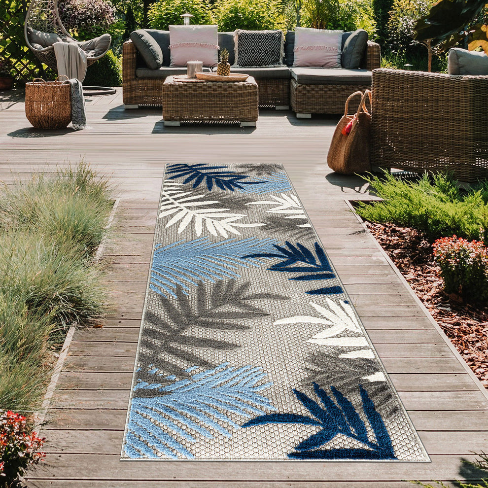 Evora Palm Frond Indoor/Outdoor Area Rug
