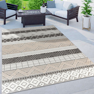 Marbella Contemporary Boho Indoor/Outdoor Area Rug