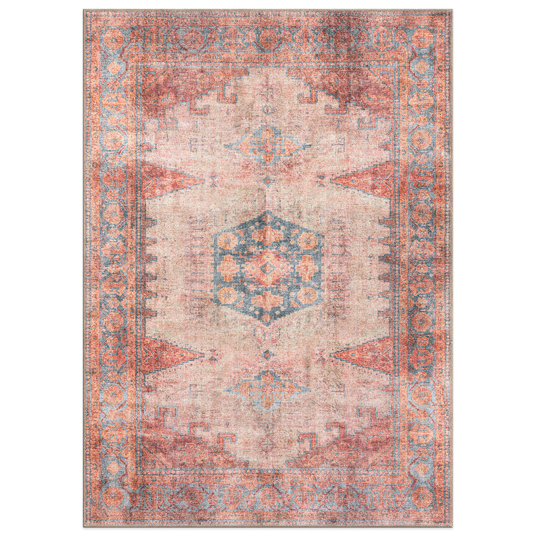 Vintage Bohemian Machine Washable Non Slip Area Rug