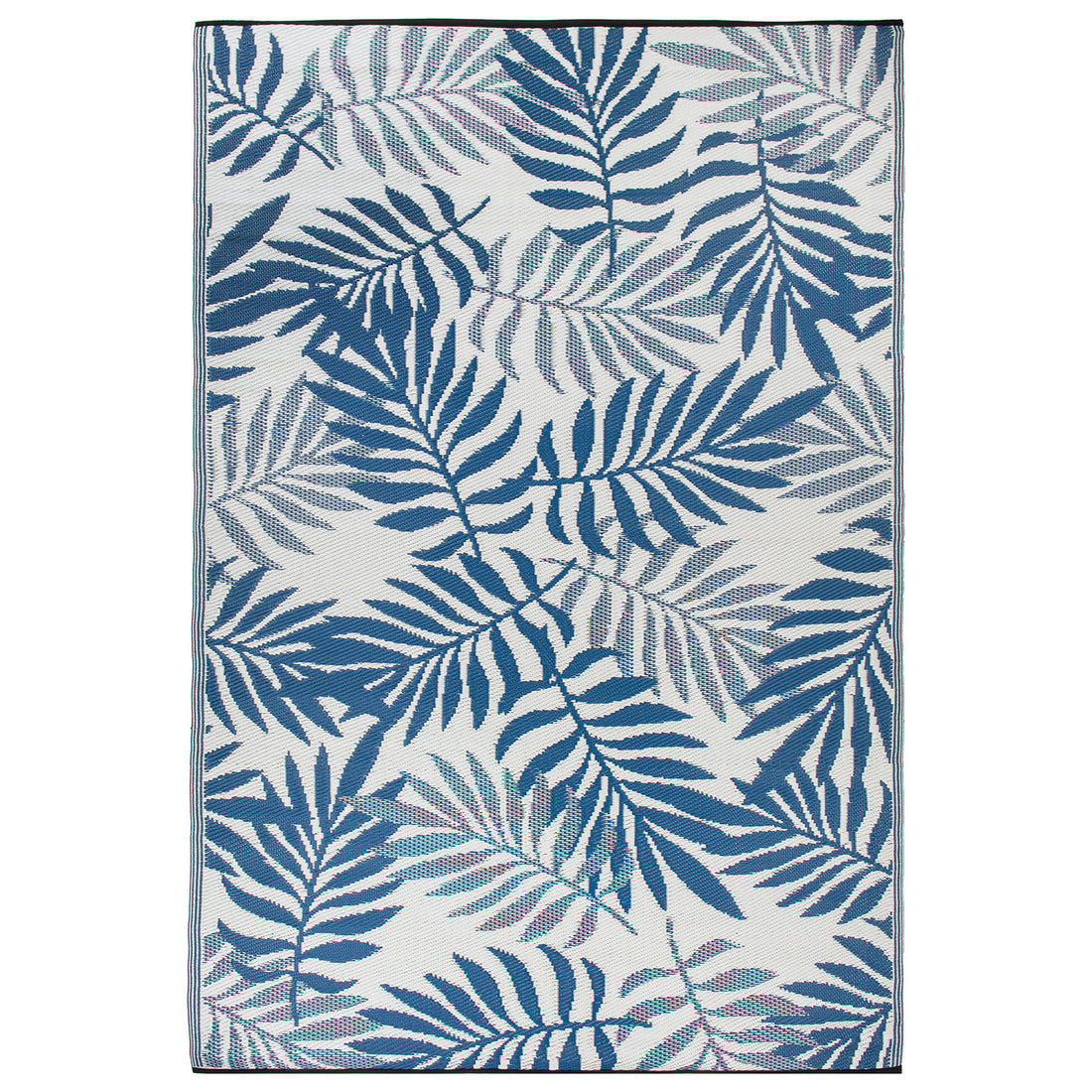 Palm Leaves Reversible Recycled Plastic Outdoor Rug