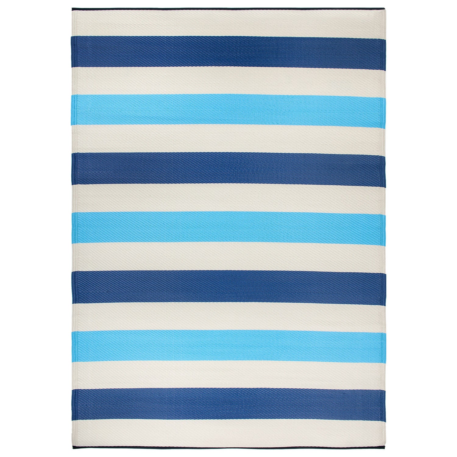 Contemporary Stripe Reversible Recycled Plastic Outdoor Rugs