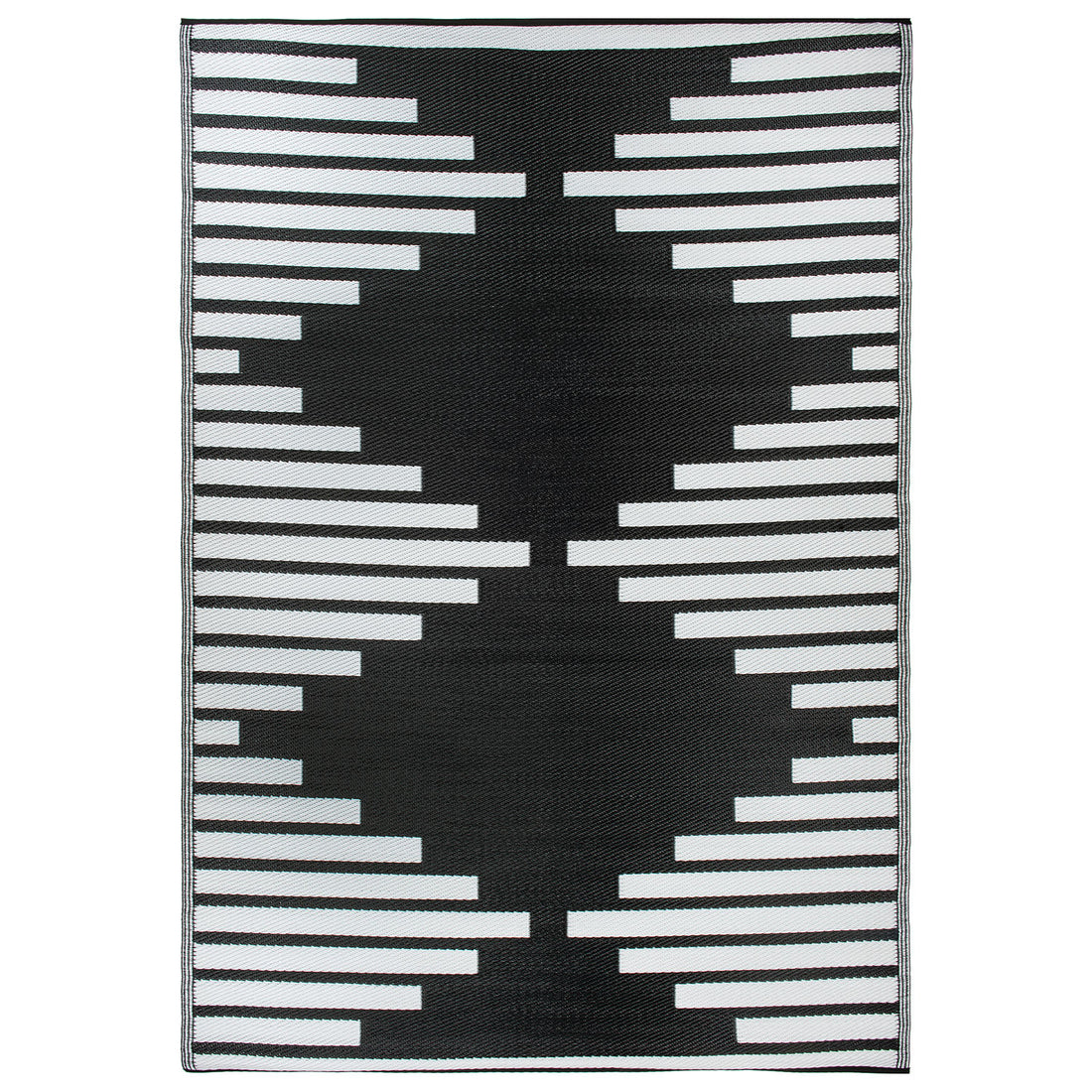 Bohemian Stripe Diamond Reversible Recycled Plastic Outdoor Rugs