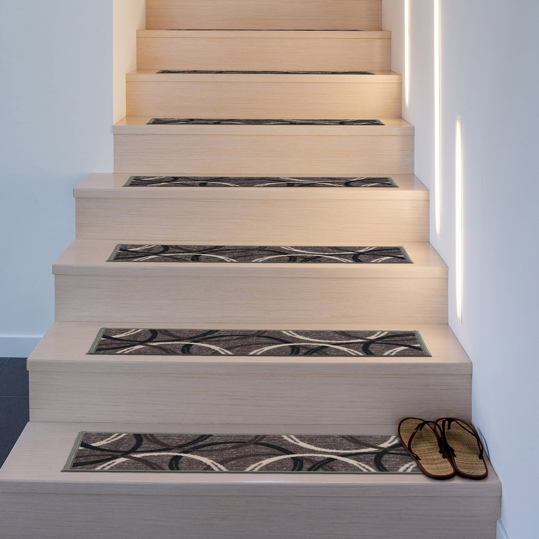 Moden Wavy Circles Non-Slip Stair Treads