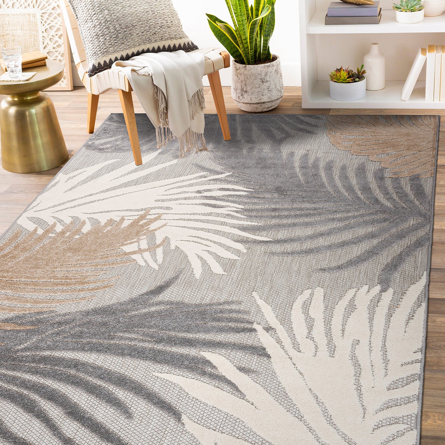 Tropical Floral Indoor/Outdoor Area Rug