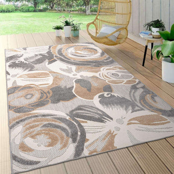 Modern Floral Indoor/Outdoor Area Rug