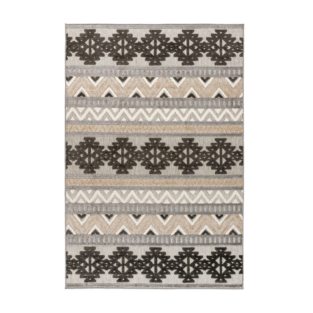 Contemporary Geometric Bohemian Indoor/Outdoor Area Rug