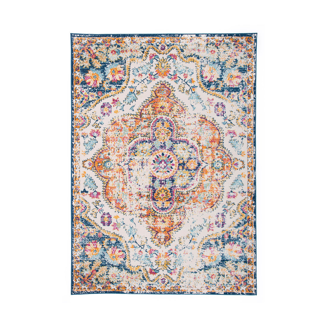 Distressed Vintage Bohemian Area Rug