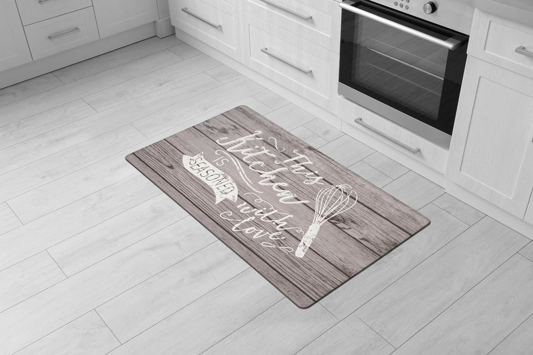 Seasoned with Love' Whisk Anti-fatigue Kitchen Mat