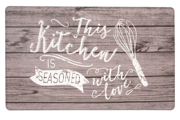 Seasoned with Love' Whisk Anti-fatigue Kitchen Mat