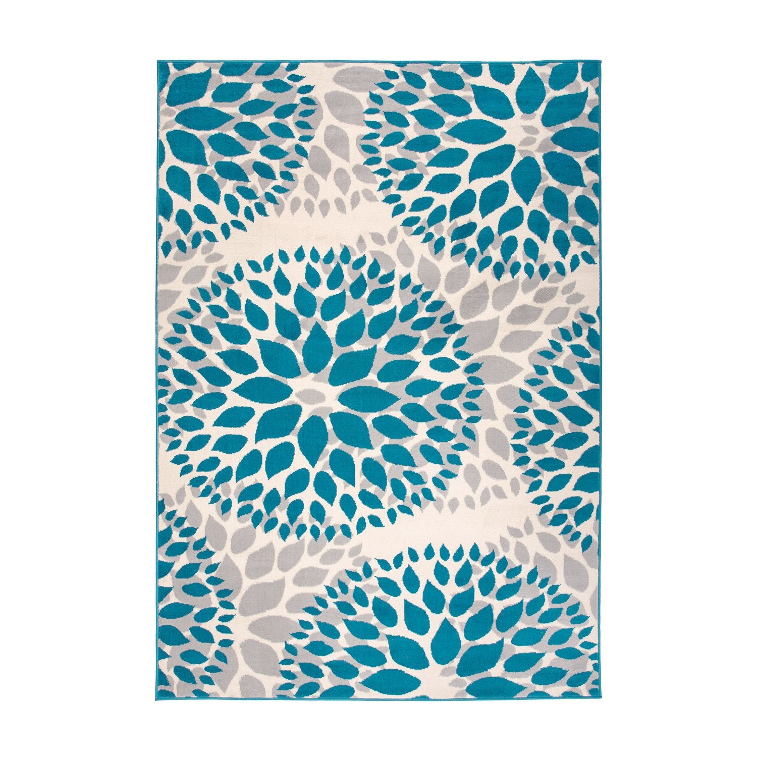 Modern Floral Circles Area Rug