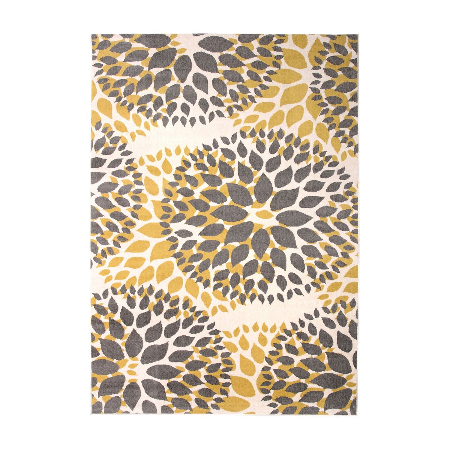 Modern Floral Circles Area Rug