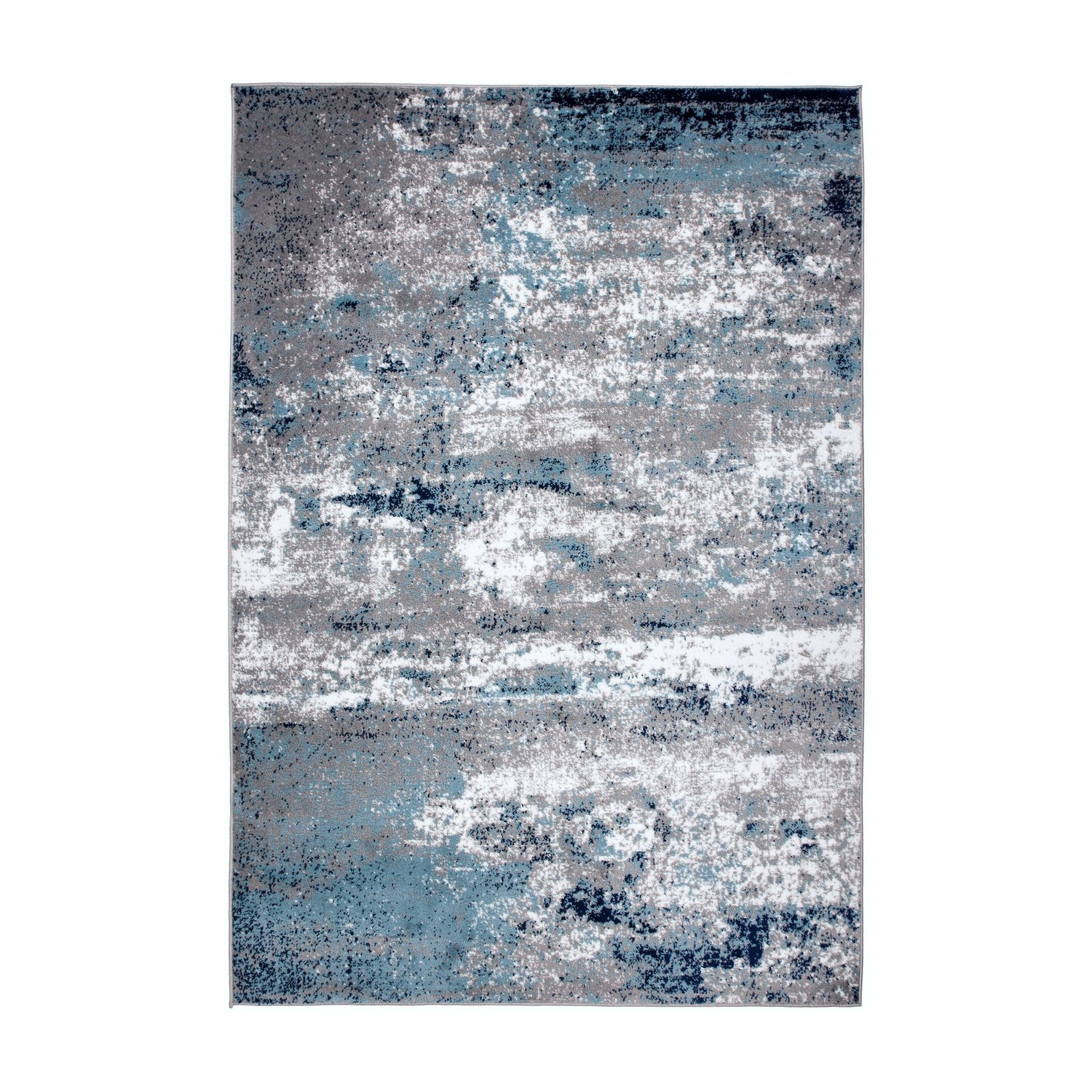 Distressed Abstract Watercolor Area Rug