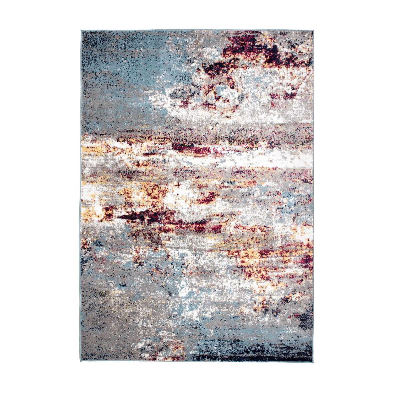 Distressed Abstract Watercolor Area Rug