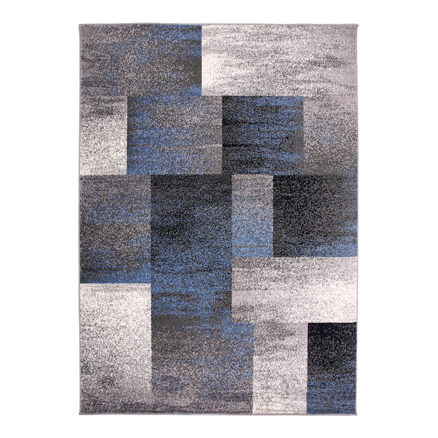 Contemporary Modern Geometric Boxes Area Rug
