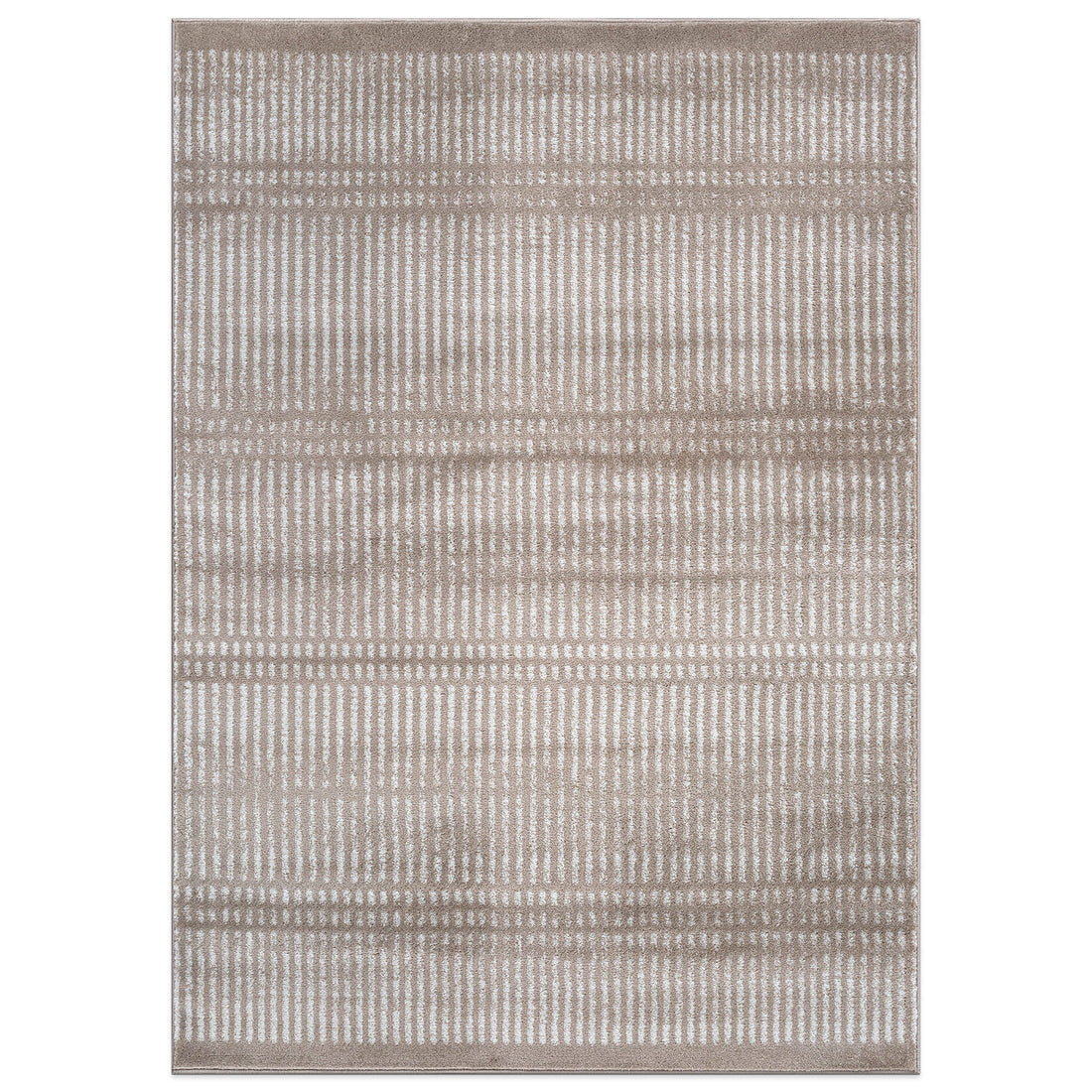 Contemporary Minimalistic Stripe LInes Area Rug - BEIGE 5' X 7'