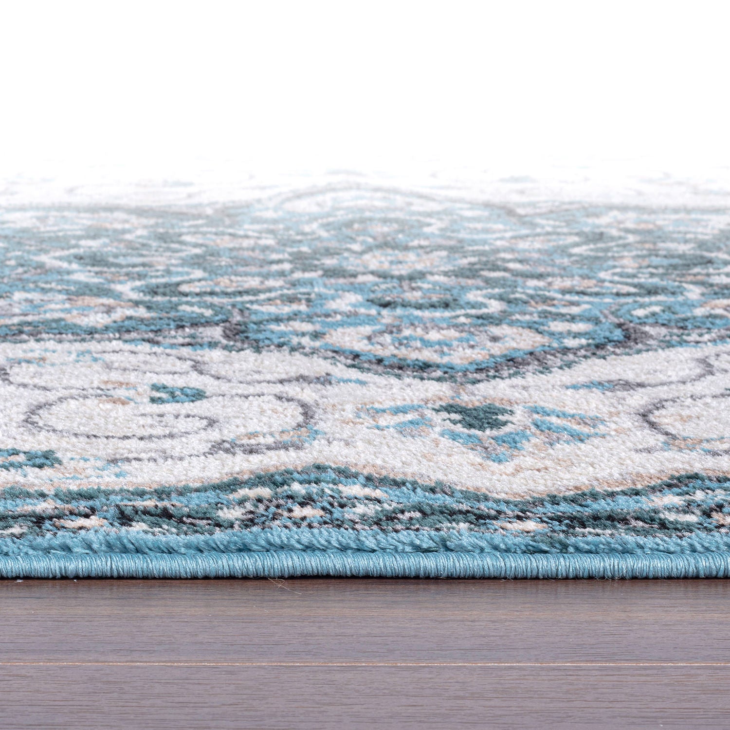 Traditional Medallion Area Rug - BLUE 5' X 7'