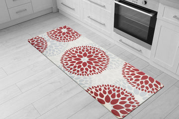 Modern Floral Circles Anti Fatigue Standing Mat